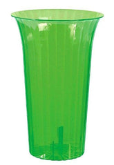 Medium Plastic Flared Cylinder Color Theme Party Reusable Table Snack and Dessert Serveware and Dishware, Kiwi, 40 oz..